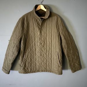 JCrew Factory Authentic Outerwear Quilted Olive Green Jacket. Size Large.